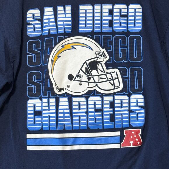 Vintage San Diego Chargers NFL Team Apparel Blue T Shirt Large Helmet 2XL  AFC - Picture 6 of 6